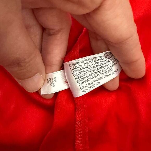 NWOT La Ligne Size 3X Smoked Bodice Midi Dress Red Pockets Square Neck - Picture 5 of 10